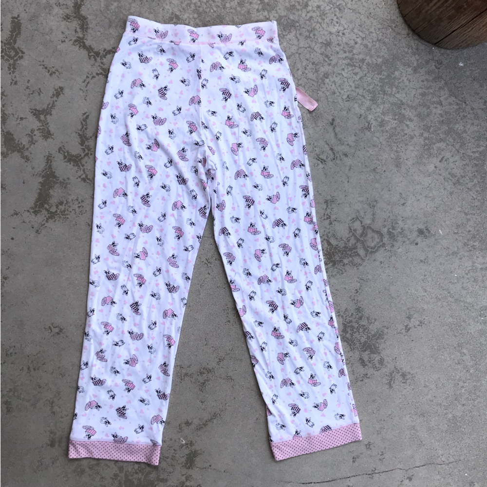 Adorable Frenchie Print Knit Lounge Pants - Picture 4 of 4